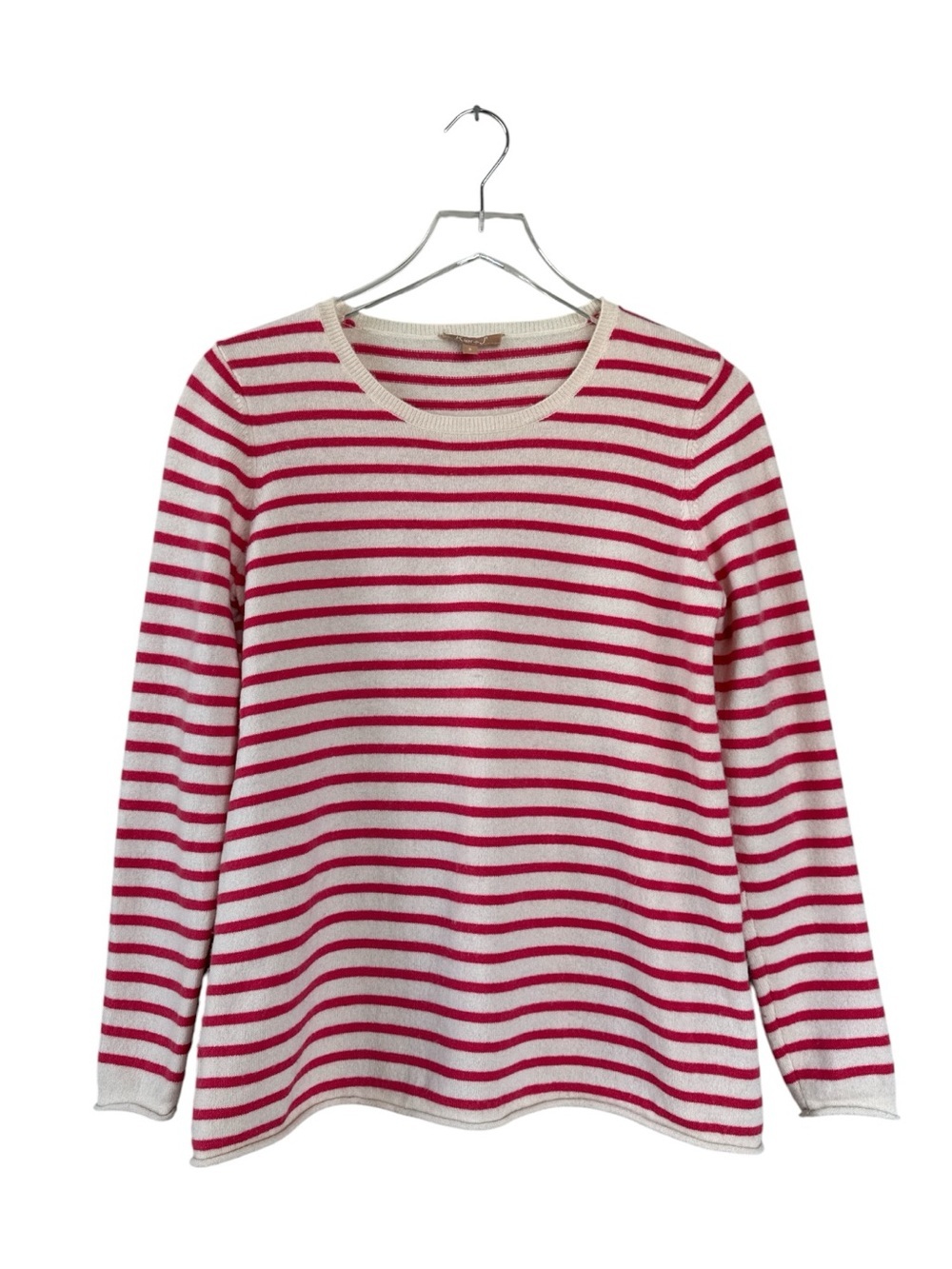 Kier + J Women’s 100% Cashmere Striped Sweater – Size Small